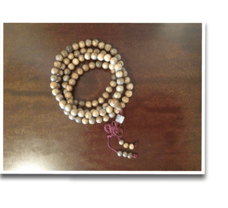 Sandalwood Mala Bead Necklace Lg